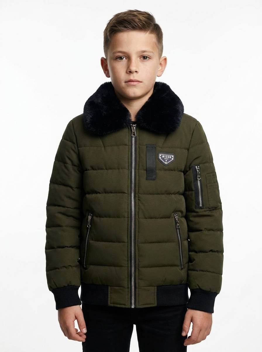 ICON Original Kids DG2601-2 – Legergroen – jas voor kids