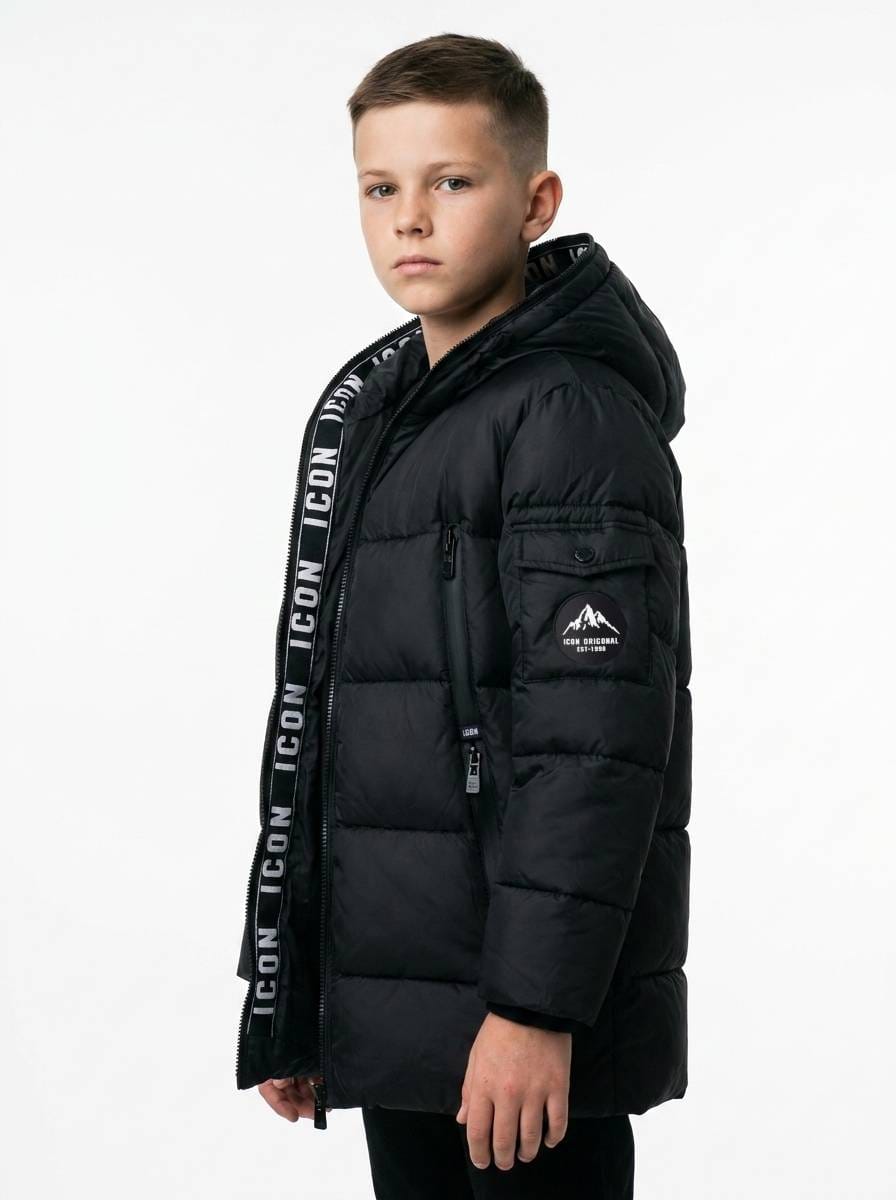 ICON Original Kids DG2623-1 – Zwart – parka voor kids