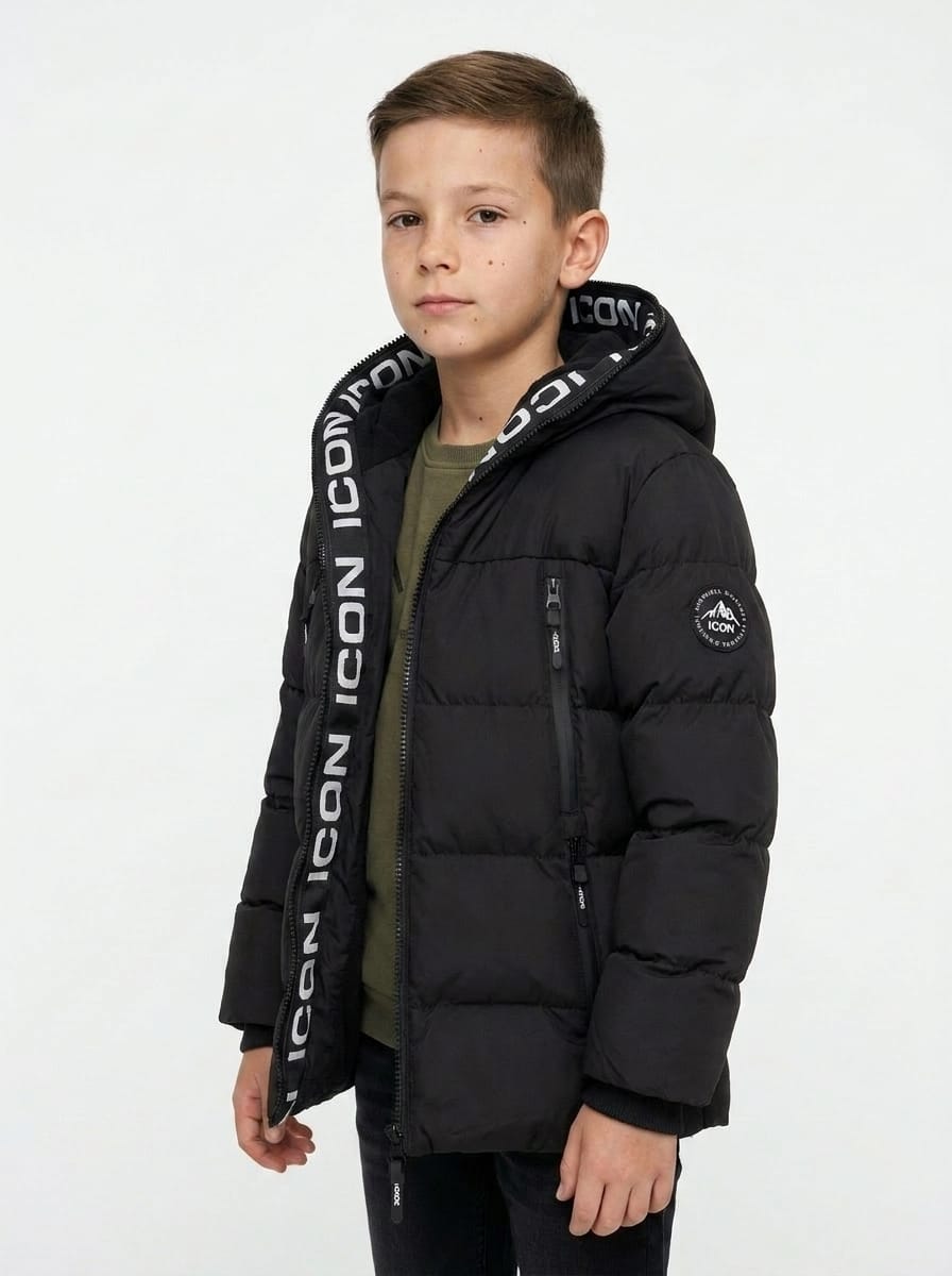 ICON Original Kids KK1341-1 – Zwart – jas voor kids